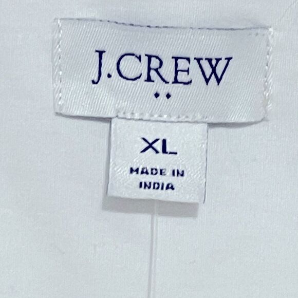 J Crew Factory NWT Sleeveless Cotton Poplin White Shirt Size XL in Signature Fit - Picture 10 of 12